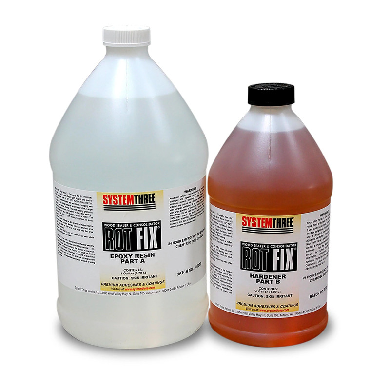 RotFix Epoxy Wood Sealer and Consolidator - 1.5 Gallon Kit